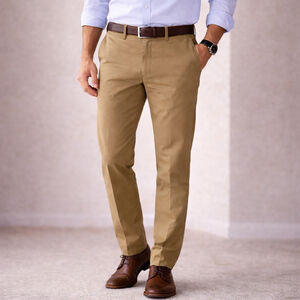 Bonobos Khaki Chino Pants Men 35x32 Slim Fit Cotton Casual Dress Pants.
